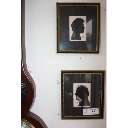 120 - Two Framed and Mounted Silhouettes