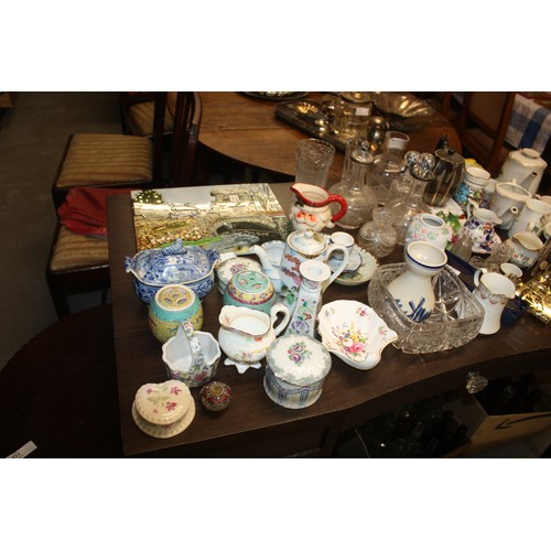 104 - Large Quantity Assorted Porcelain and Glass Items including Roy Kirkham, Royal Albert, Coalport, Sil... 