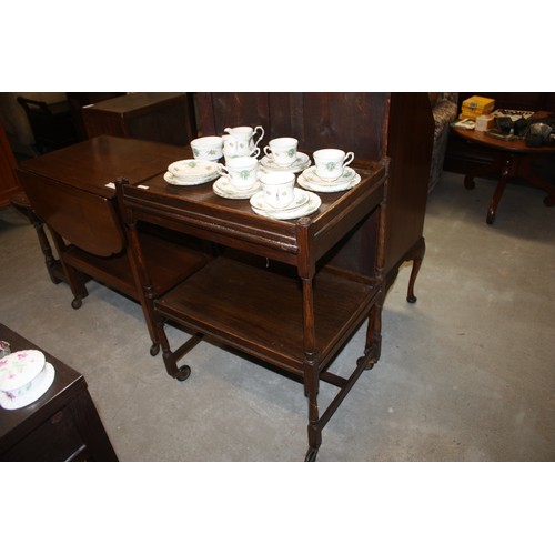114 - Four Mahogany Dining Chairs with Drop-in Seats and Regency Striped Upholstery
