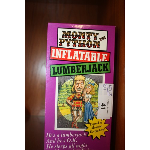 Six Boxes of Monty Python Inflatable Lumberjacks (unused)
