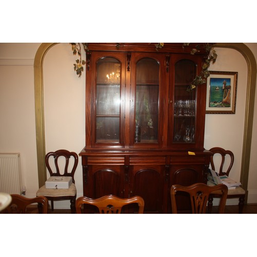 25 - Victorian Mahogany Triple Display Cabinet (approx  64