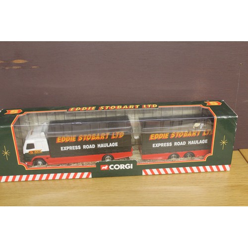 9 - One Boxed Corgi Eddie Stobart Short Wheelbase Volvo Lorry and Close Coupled Trailer (MIB)