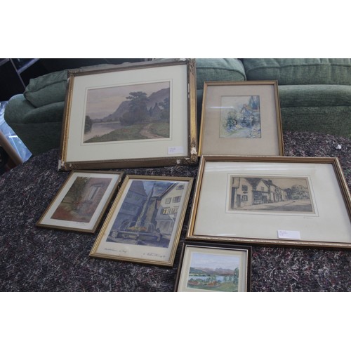 70 - Assorted Framed and Mounted Watercolours including Signed by B Taylor, F Robson and C Edwards