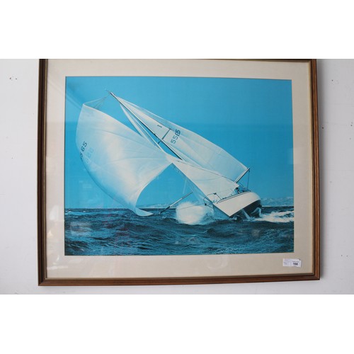 91 - A Large Photographic Print by Beken of Cowes of a Clipper Yacht - approx 35