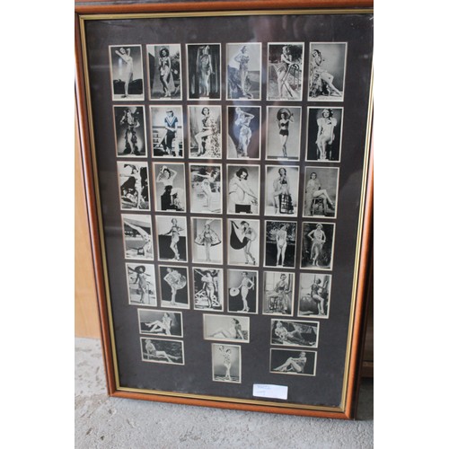 99 - Framed and Mounted Complete Set of 50 Ardath Cigarette Cards Bathing Beauties (original and vgc)