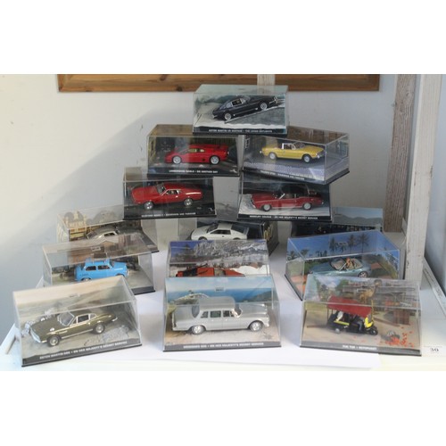 105 - Set of 42 Fabbri James Bond Cars (near complete series) Mint in Box