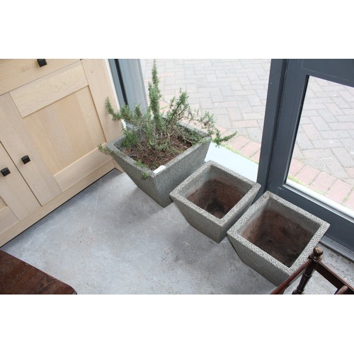 172 - One Large and Two Smaller Modern Planters