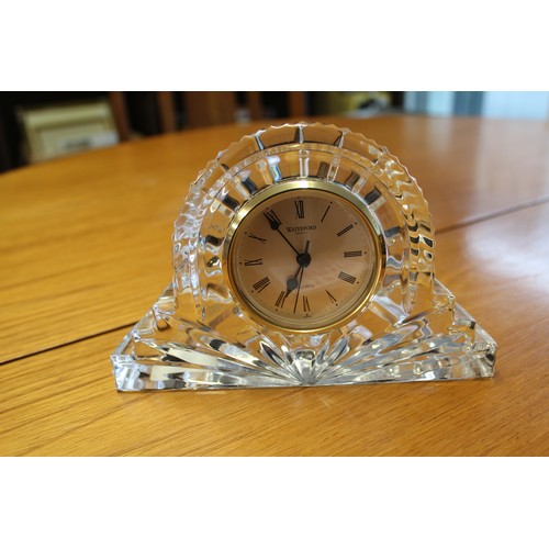 211 - A Boxed Waterford Crystal Quartz Mantle Clock - w/o