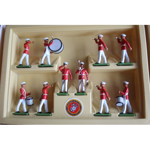 27 - Mint and Boxed Britains US Marine Corps Band Ref 7305 (1987)