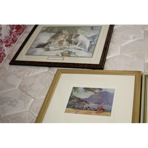 206 - Framed Print of Tresco (Scilly Isles), Lake Como and Girl with Puppy