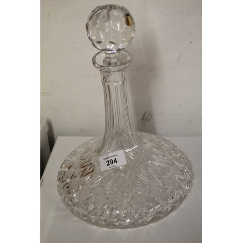 69 - Cut Glass Ship's Decanter and Stopper  9