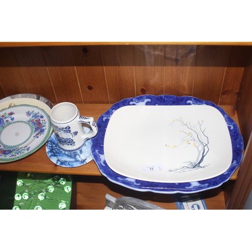 77 - Assorted Collectors' Plates:  Meakin, Royal Doulton, Aynsley, Copeland Spode, Royal Worcester, Delft... 