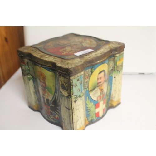 209 - Keen's Mustard Tin circa 1901 Illustrated with pictures and emblems of King Edward VII, Tsar Nichola... 