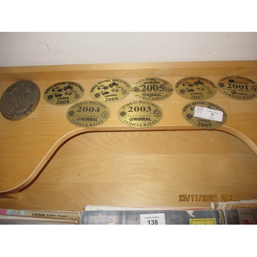 25 - Collection of Historic Vehicle Plaques (Wirral Rally)