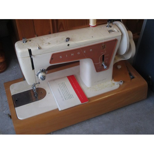 175 - Cased Singer Model 239 Sewing Machine with Instructions (good condition)