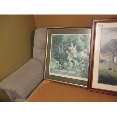 81 - Two Large Framed and Mounted Prints of Rural Scenes each 3 Ft Wide