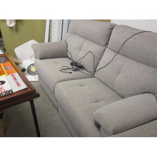 85 - Near New Stanton Three Seater Power Recliner Sofa and matching Powered Electric Armchair