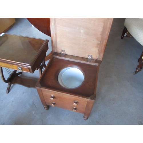 246 - Mahogany Portable Commode and Chamber Pot