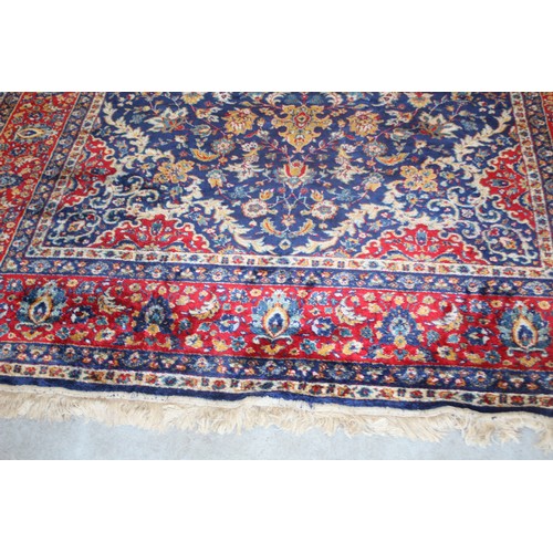 182 - Sarook-Kashan Silk Rug in Reds and Blues - 77