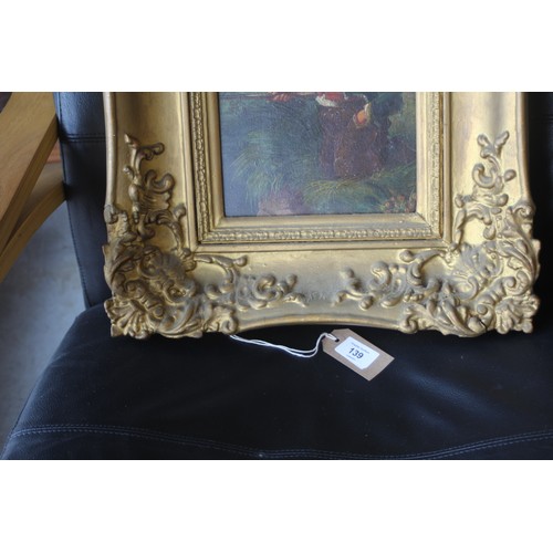 225 - Oil on Board Painting of a Fisherman in an Ornate Gilt Frame (Distress to Frame) - 18