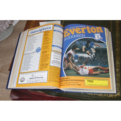 66 - Bound Volume of Everton FC Programmes 1984-1986 (Presented to Mr Dick Dobson on his Retirement Octob... 