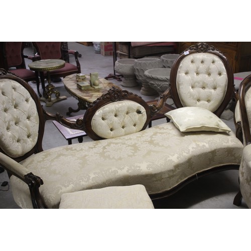 74 - Two-Piece Salon Suite for Re-Upholstery (Loose Joints on Back of Sofa)