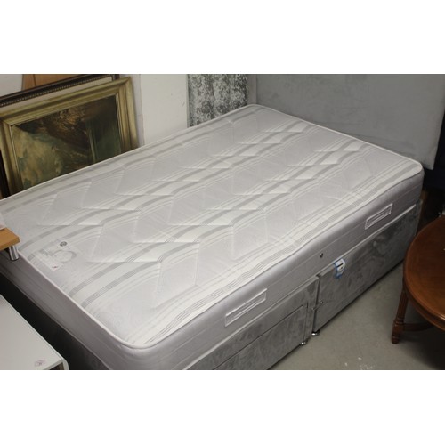 92 - Three Quarters Two Drawer Divan bed with a Delux Orthocare Firm Spring Matress