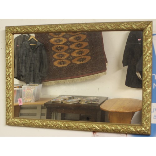 195 - Gilt Framed Bevelled Wall Mirror 33