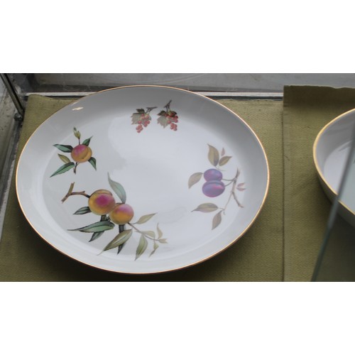 113 - Large Collection Royal Worcester Oven to Table Ware:  Large Serving Platters, Various Sized Lidded C... 