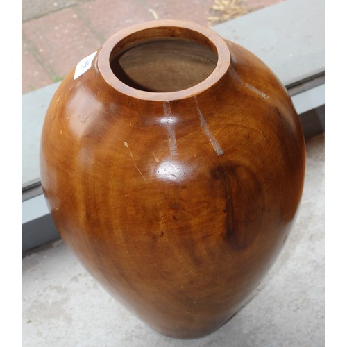 242 - Traditional Shaped Wooden Vase approx 15