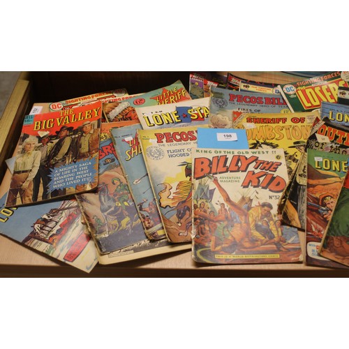 198 - A Selection of 1950s/1960s Cowboy/Western Comics including Lone Star and Billy the Kid plus DC War C... 