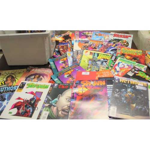 196 - One Box Containing 100+ American Image and Wildstorm Comics including Spawn, Cyberforce, Supreme, Wi... 