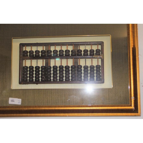 163 - Framed Bas Relief Abacus under Glass - 26