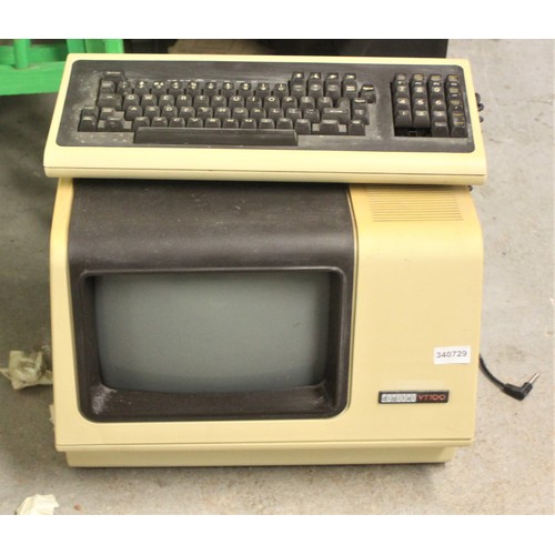 221 - A Vintage Digital VT100 Computer and Keyboard Plus a Bell & Howell Microfiche Reader (restoration pr... 