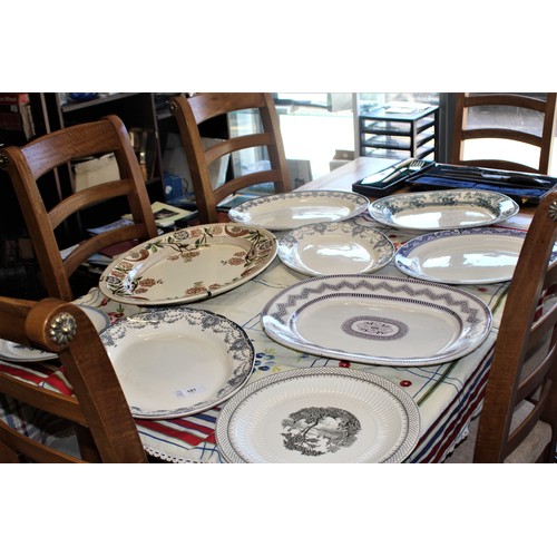 102 - Nine Assorted Platters including Solian Ware 