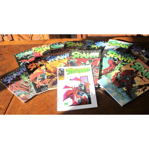 66 - Fourteen SPAWN by Todd McFarlane Books Plus One Comic