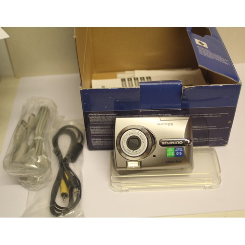 129 - Boxed Olympus FE140 Digital Camera and Accessories