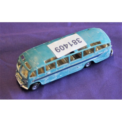 214 - Tri-ang Minic Motorways Unboxed Bedford Duple Coach in Ultramarine Blue with Royal Blue Side flashes... 