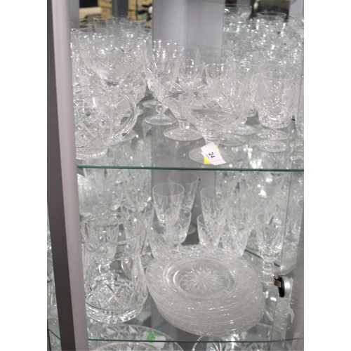 78 - Very Large Quantity (approx 52 pieces) of Stuart Crystal Glassware:  Sets of Six Port/Sherry and Eig... 