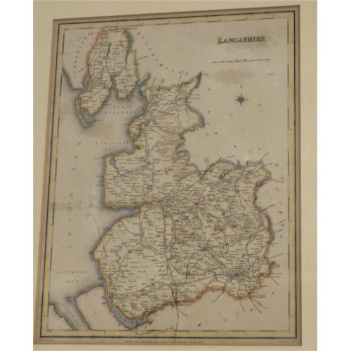 138 - Two Antique Maps (Ulster and Lancashire) Plus One Reproduction Map of the Isle of Wight