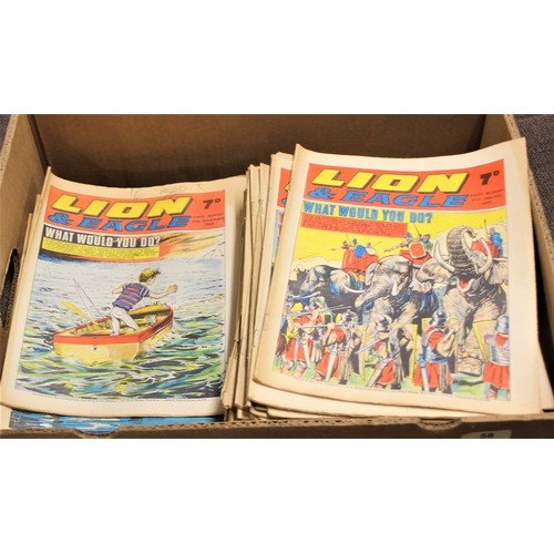 183 - Large Quantity of LION Weekly Comics from 1966 - 1969 in Varying Condition:  From Poor to Very Good ... 