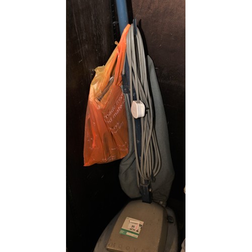 185 - Vintage Upright Hoover with Spare Bags and Belts (apparently has been working)