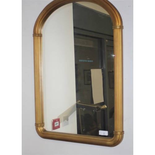 3 - Gilt Framed Domed Wall Mirror