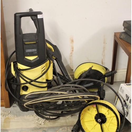 47 - Karcher Power Washer and 2T Trace Brushes and Wands