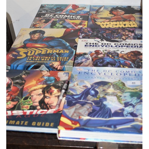 40 - Six Large DC Comics Coffee Table Books including Justice Kleagle Ultimate Guide, Wonder Woman and Tw... 