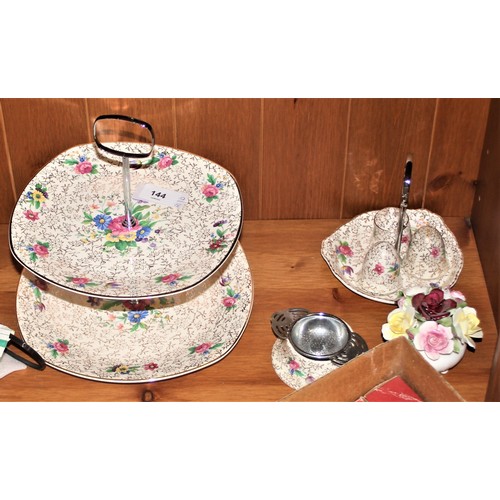 144 - Midwinter China Ware:  a 2-Tier Cake server in the 