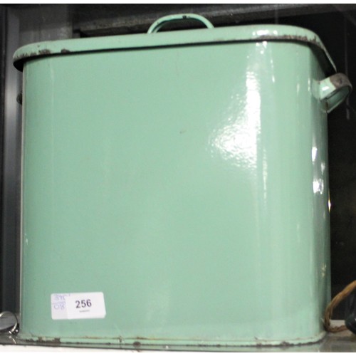 256 - Vintage Enamel Bread Bin (Green)