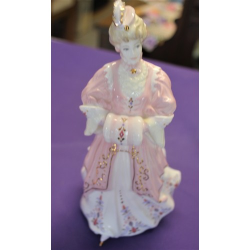 206 - Coalport Porcelain Figurine (La Belle Epoque) 