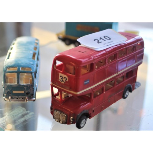 210 - Tri-ang Minic Motorways London Transport Routemaster in Red Ref M1545 (unboxed) Slightly distressed ... 