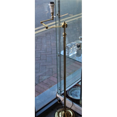 20 - Pair of Brass Floor-Standing Swing Lamps